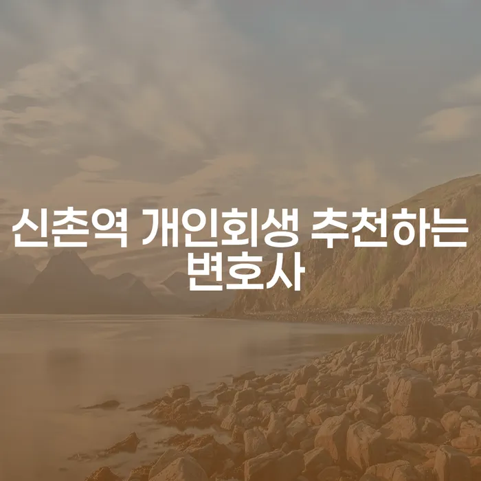 신촌역 개인회생 추천하는 변호사