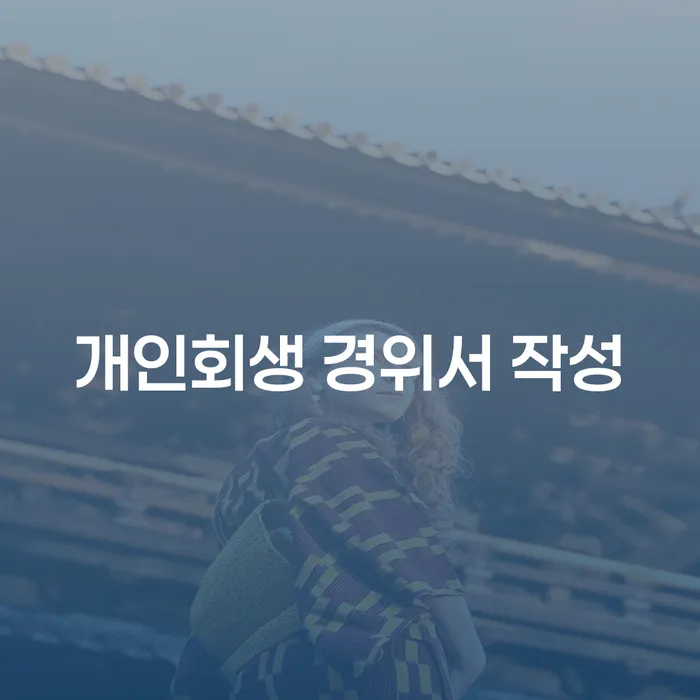 개인회생 경위서 작성, 어떻게 해야 할까요?